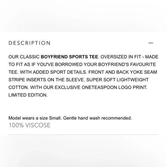 One Teaspoon NWT Loho Sport Tee Washed Black XS Oversized SOLD OUT ONLINE - Picture 4 of 5